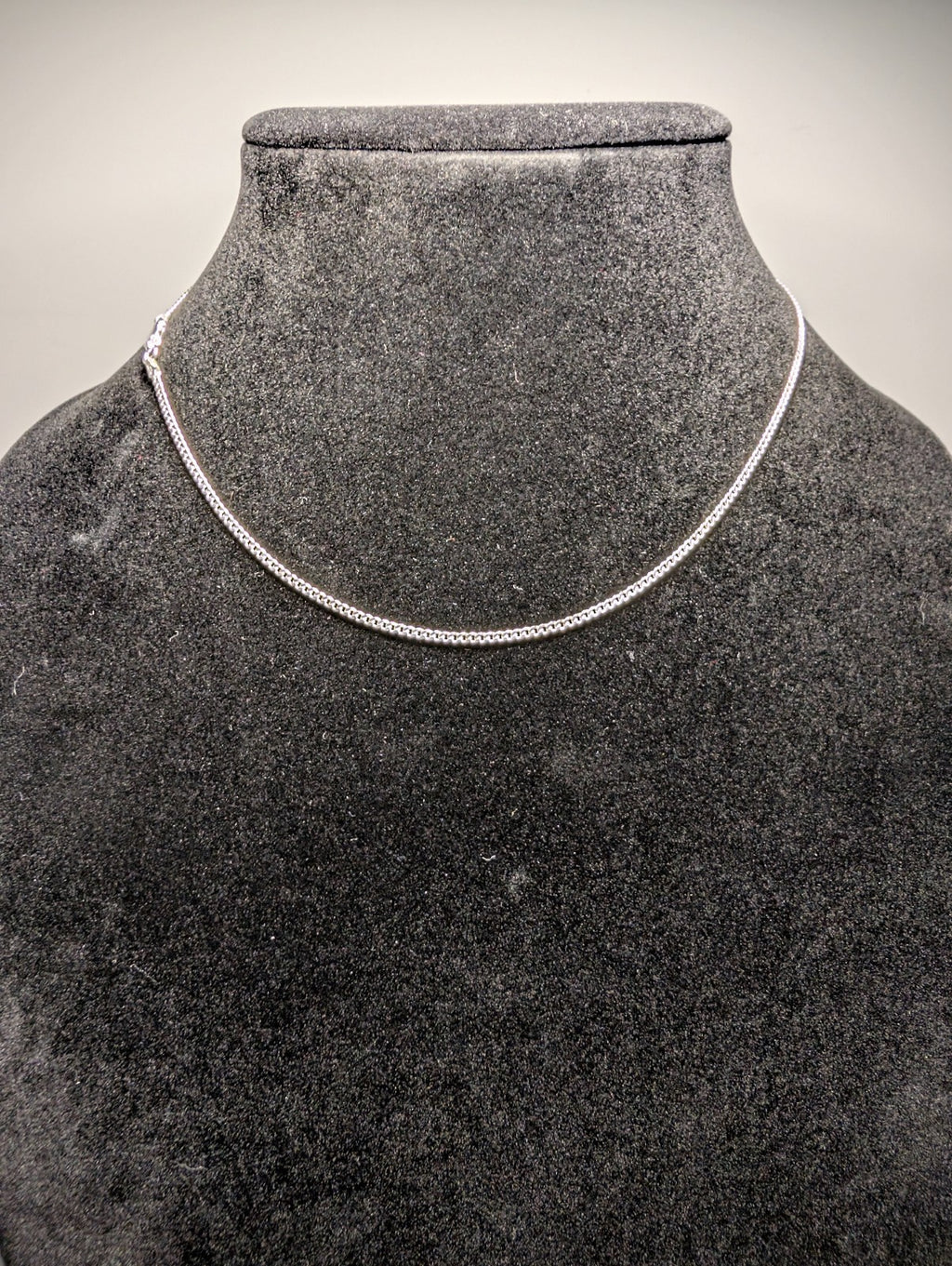 Solid 925 Italian Sterling Silver 16" 2.0mm Flat Cuban Necklace