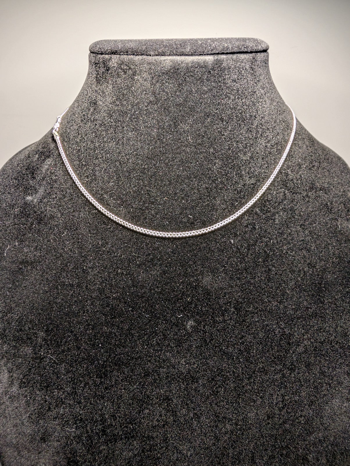 Solid 925 Italian Sterling Silver 16" 2.0mm Flat Cuban Necklace