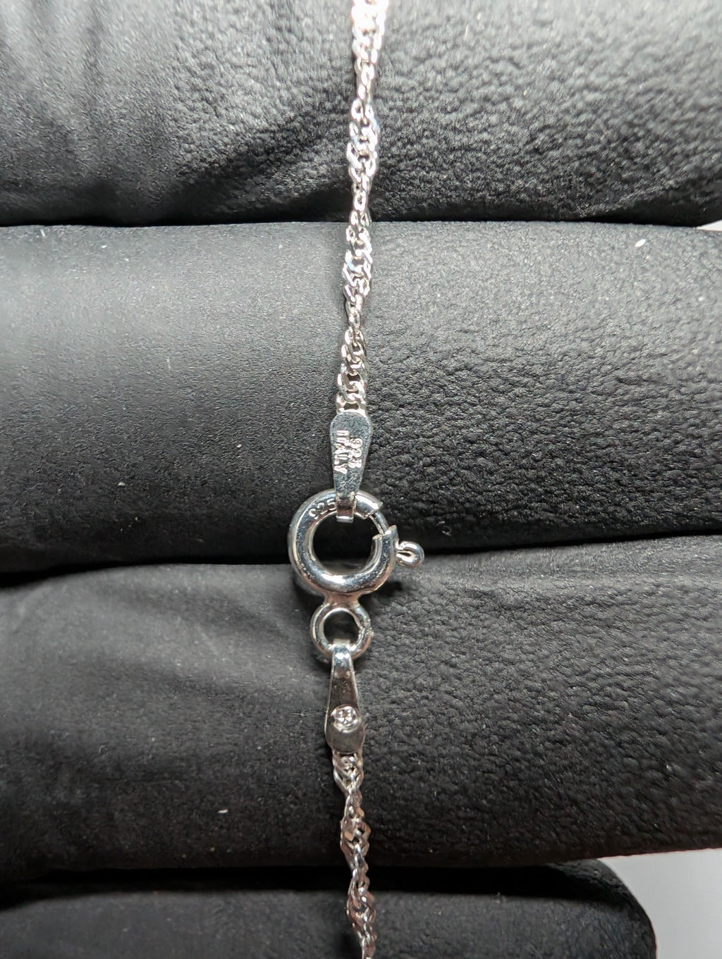 Solid 925 Sterling Silver 30in 1.5mm Singapore Link Necklace