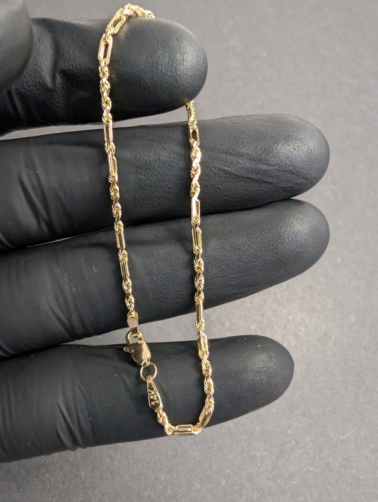 14k Yellow Gold 7in 1.9mm Milano / Figarope Bracelet