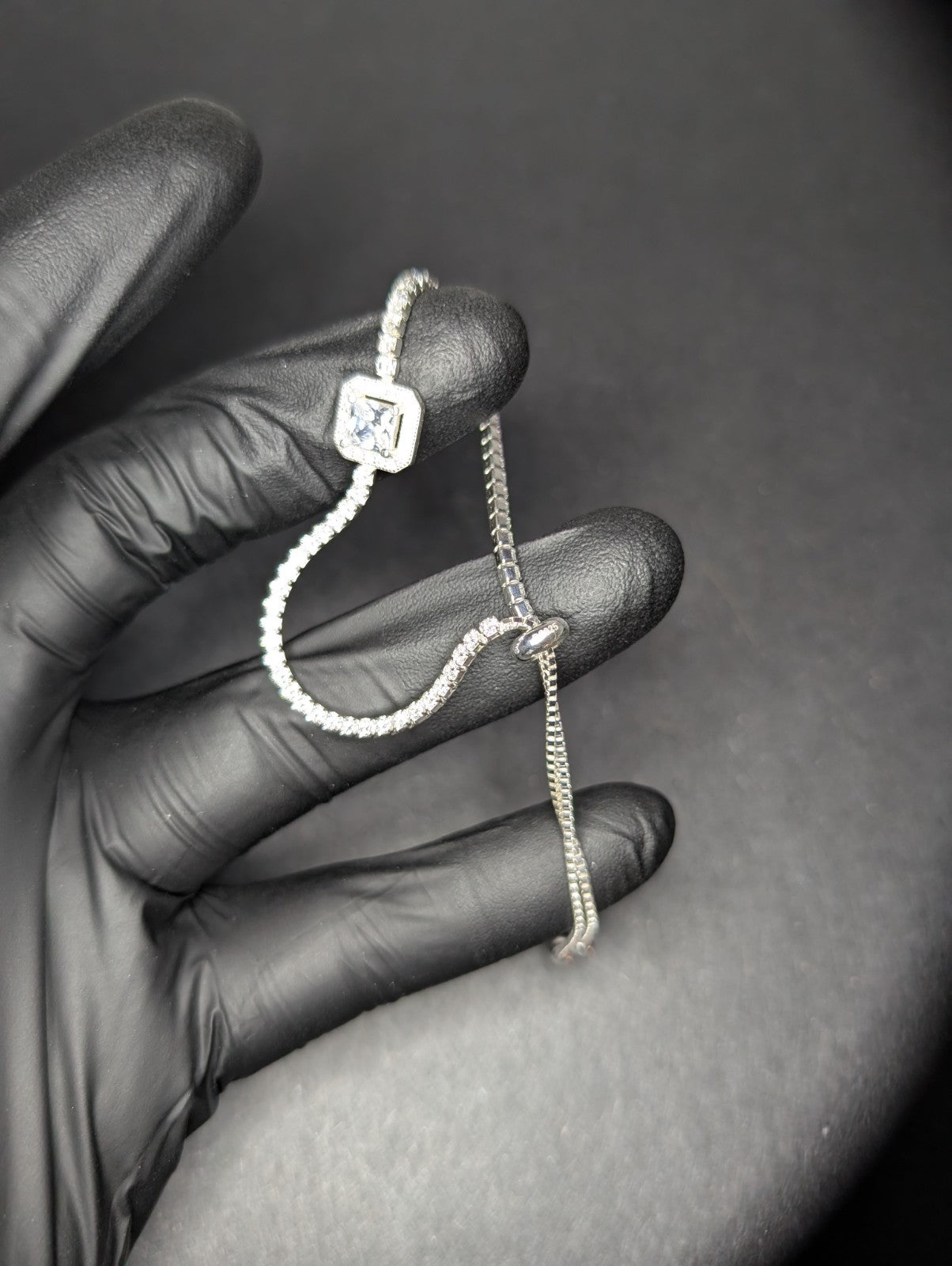 Solid 925 Sterling Silver 6"-10" 2mm CZ Tennis Bolo Adjustable Bracelet