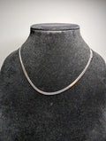 Solid 925 Italian Sterling Silver 3.2mm 18'' Magic Herringbone Necklace